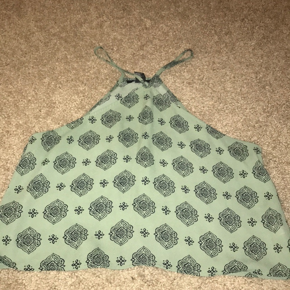 Olive Green Crop Top